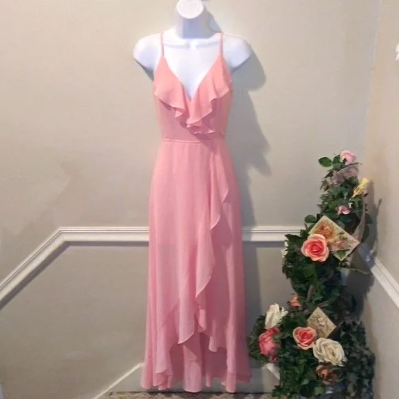 pink lily wrap dress Pink Lily pink polka dot wrap dress